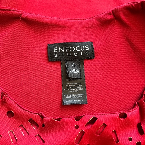 Enfocus Studio Red Bodycon Cocktail/Party Dress - Picture 7 of 8